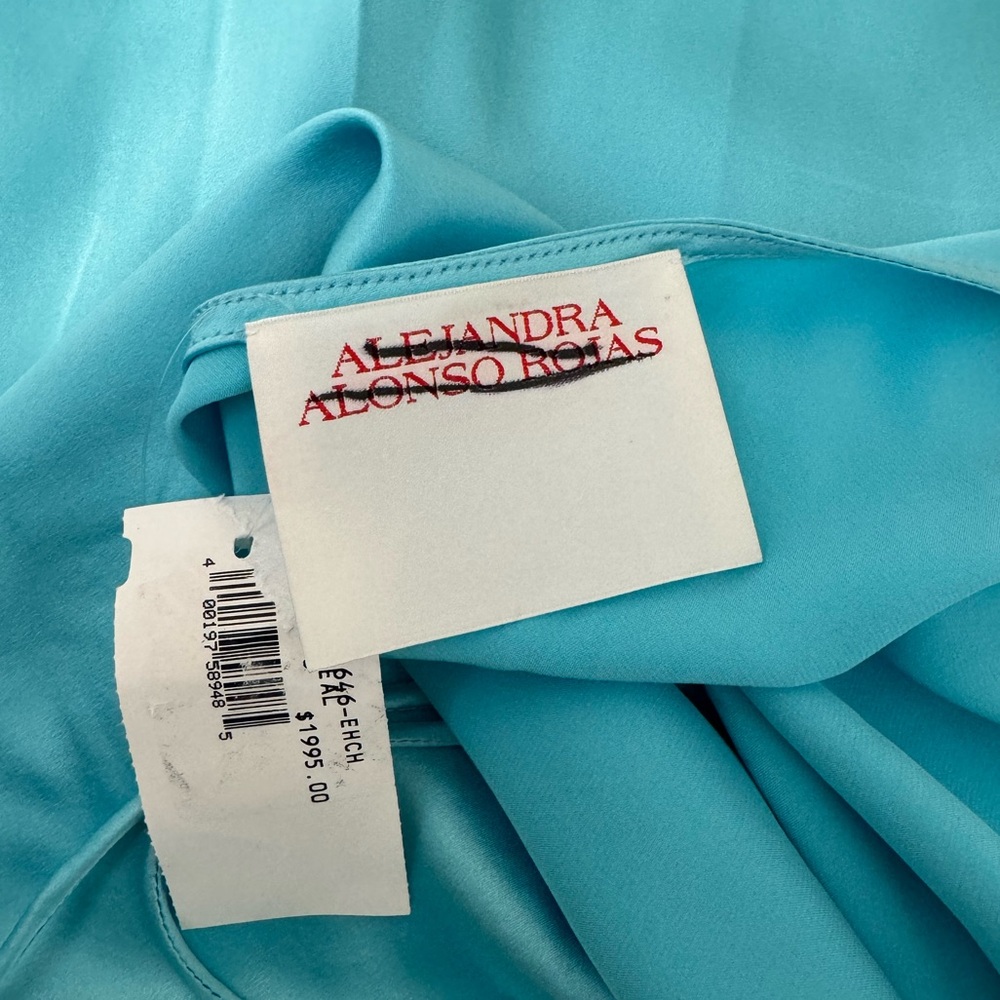 Alejandra Alonso Rojas Beaded Silk Bias-Cut Gown - Picture 8 of 10